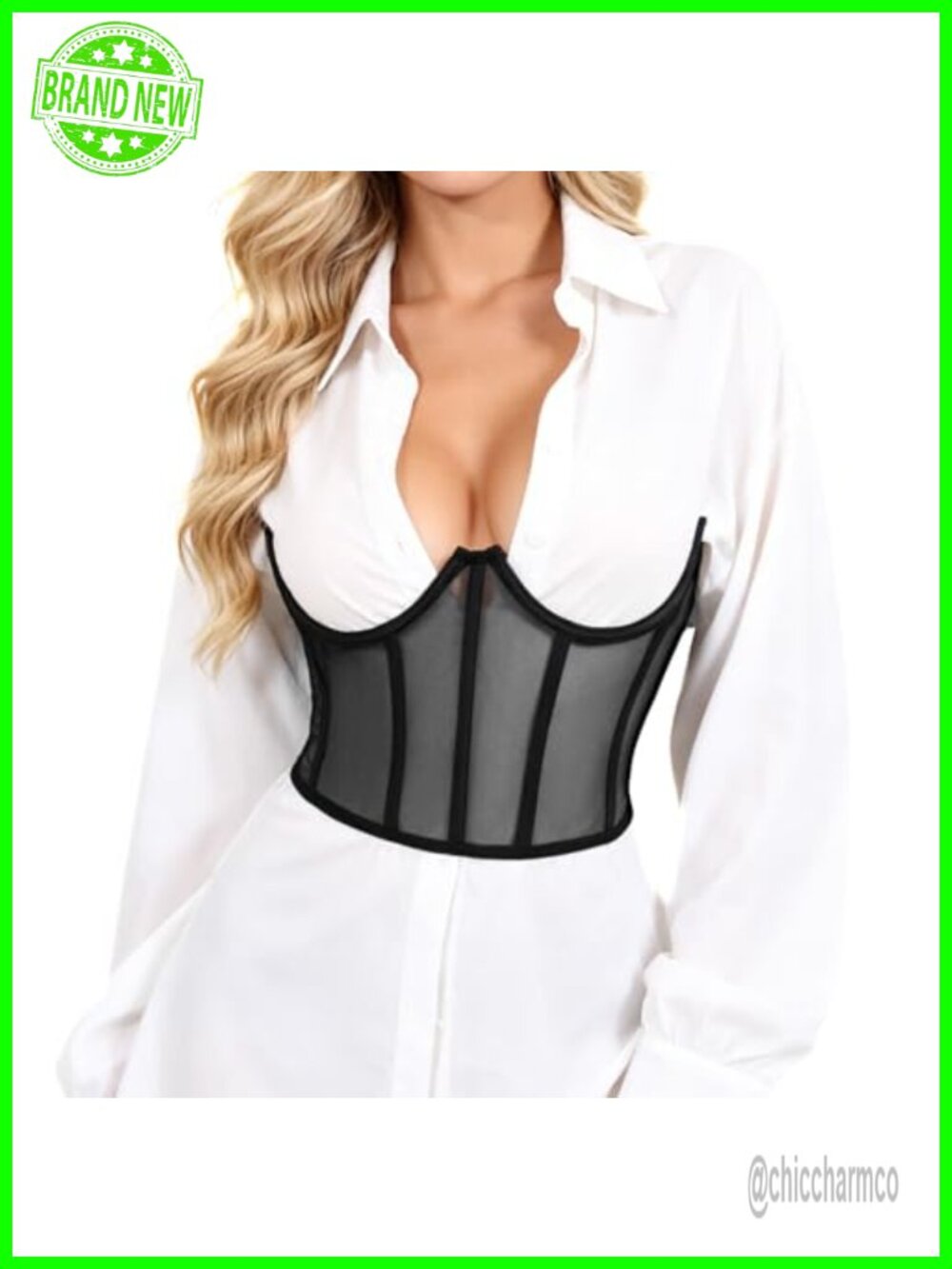 Lace-up Cinch Bustier Corset Belt Elastic Tie Waspie Wide Costume Waist Belt